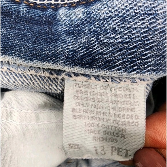 Lee WomensJeans Riveted Medium Wash Denim Classic Fit Straight Leg 13 Petite - Picture 5 of 6